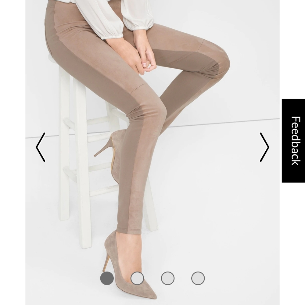 White House Black Market Genuine Suede Leggings